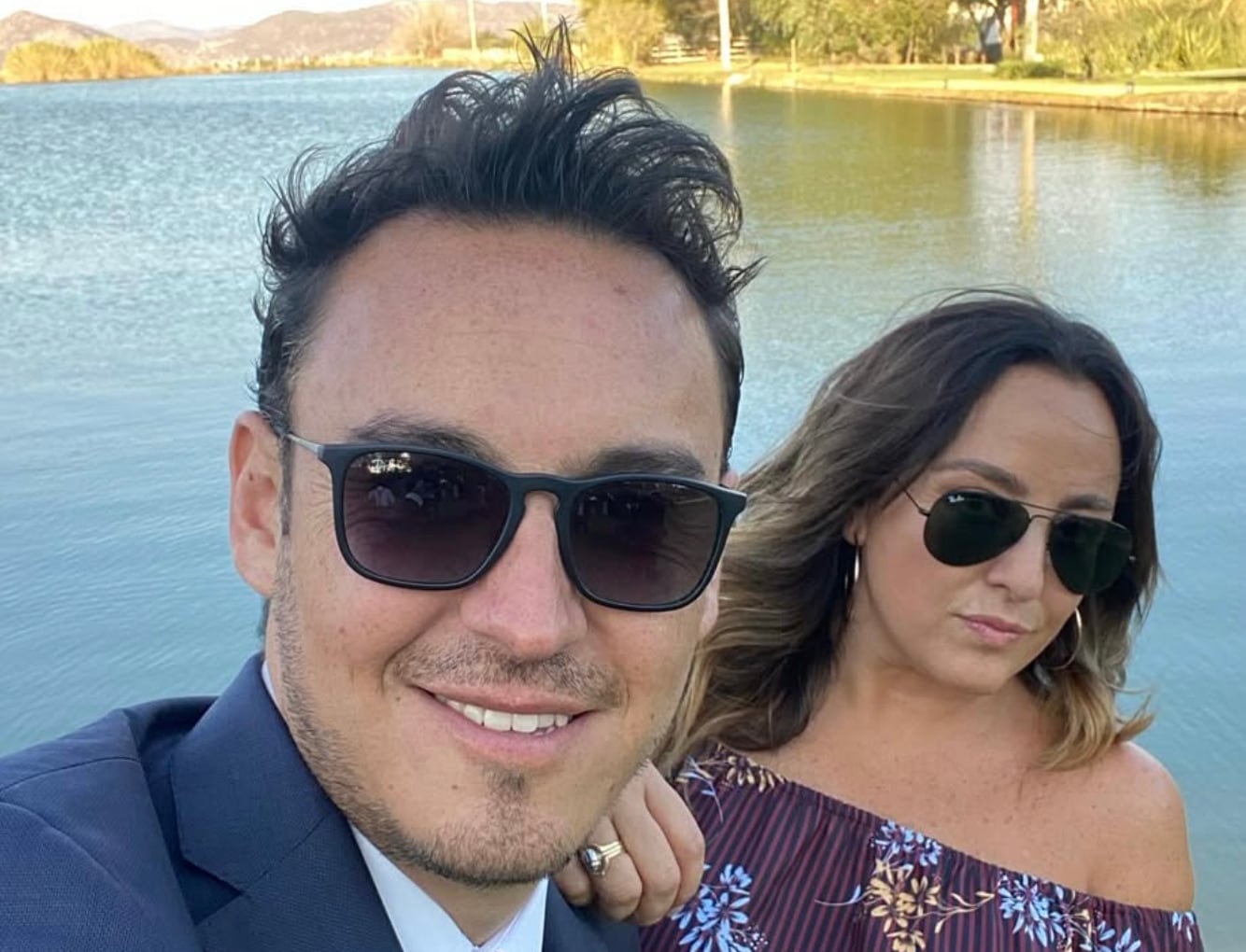 Esmeralda Palacios y su esposo