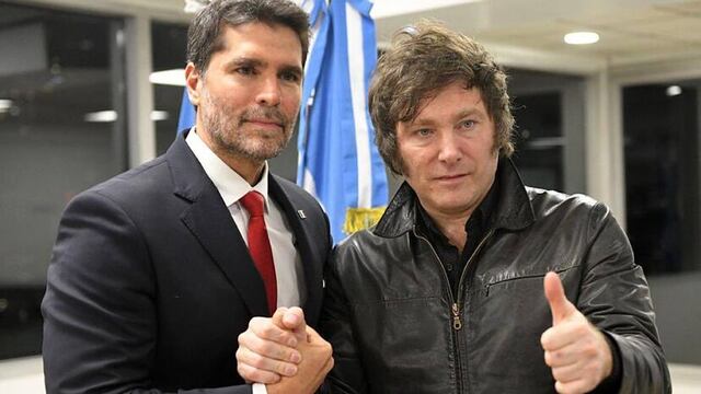 Javier Milei junto a Eduardo Verástegui