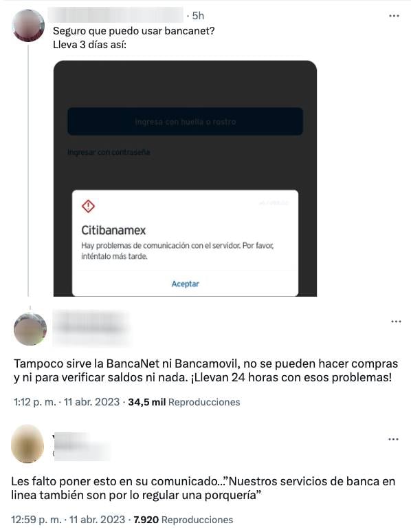 Quejas por fallas en app y banca en línea de Citibanamex