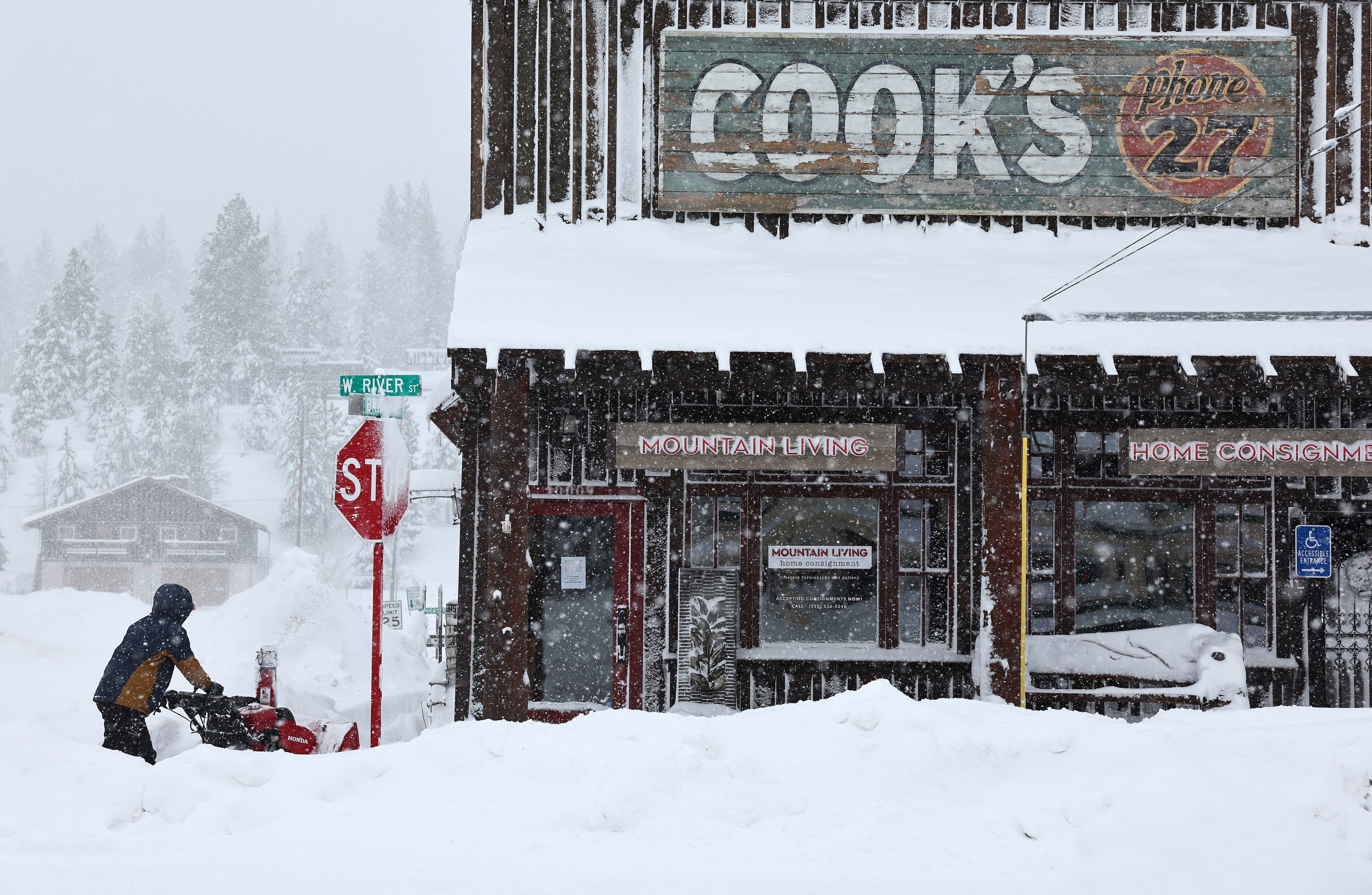 Tormenta de nieve en Truckee, California