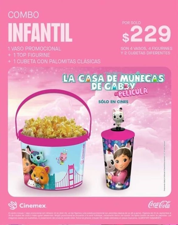 Combo La casa de muñecas de Gabby en Cinemex