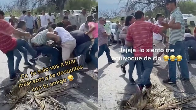 VIDEO: Al calor de la pelea lo desconoce y le patea el trasero a su amigo para TikTok