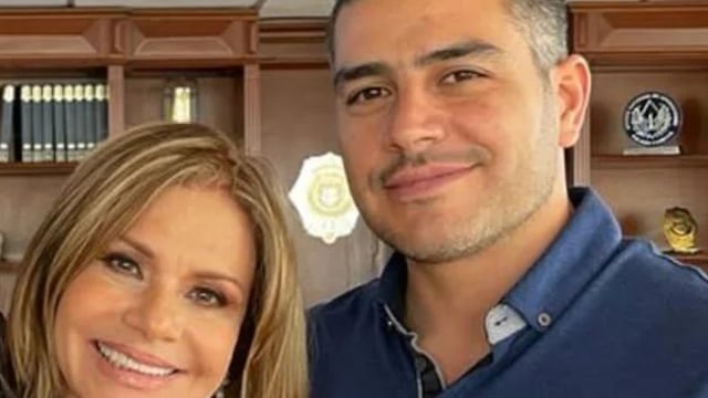 María Sorté y su hijo Omar García Harfuch
