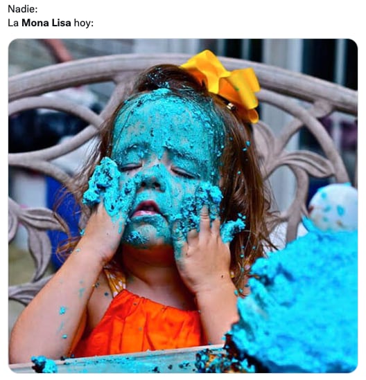 Memes del pastelazo a La Mona Lisa
