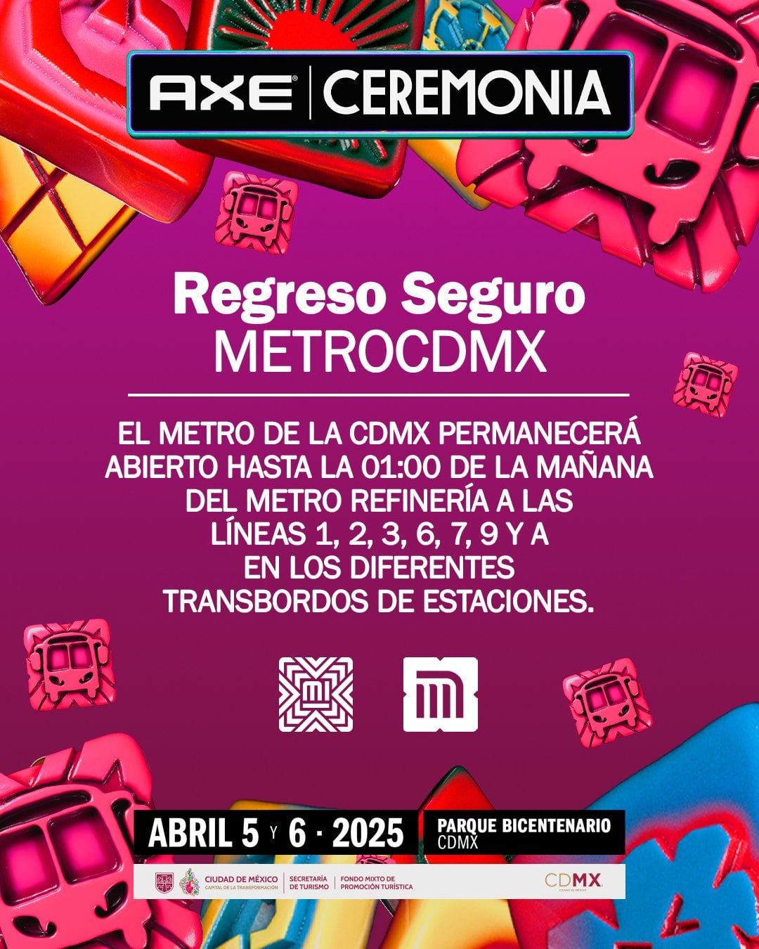 Axe Ceremonia 2025 y el Metro CDMX