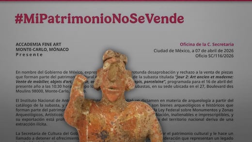 Cultura exige restitución de piezas mesoamericanas subastadas en Mónaco