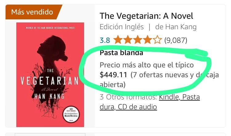 Precio La Vegetariana de Han Kang