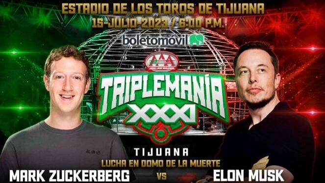 La Triple A le propuso a Mark Zuckerberg y Elon Musk, pelear en Triplemanía 31 en el Domo de la Muerte.