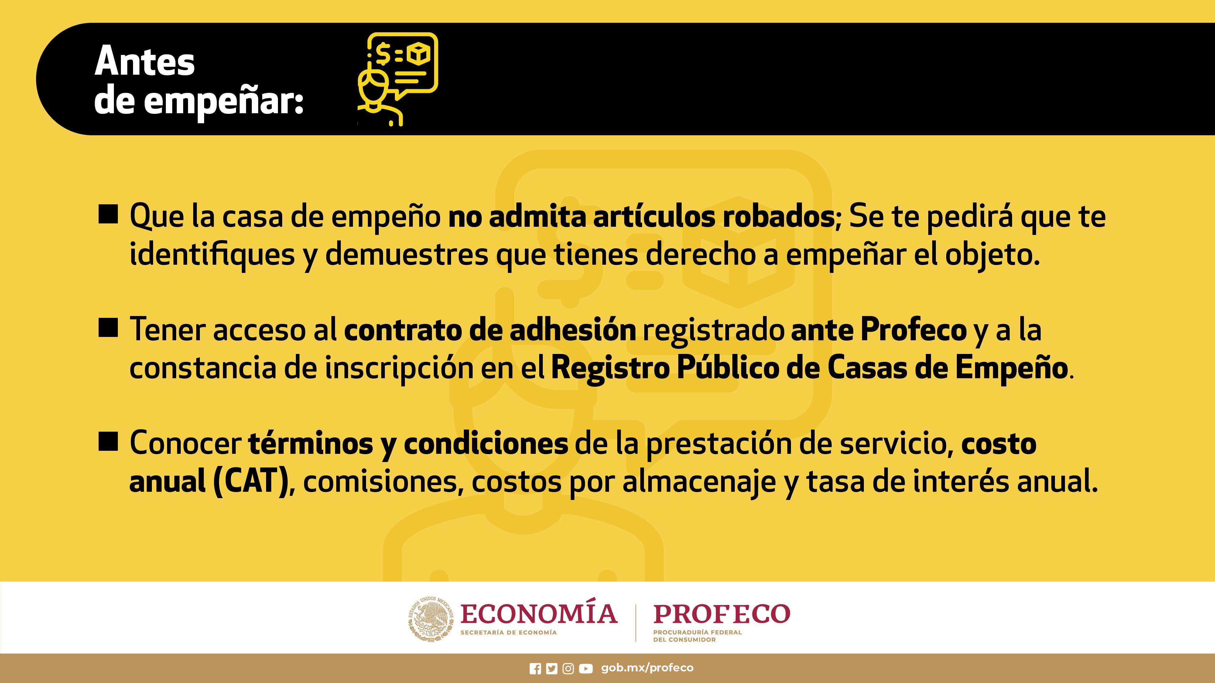 Consejos para antes de empeñar