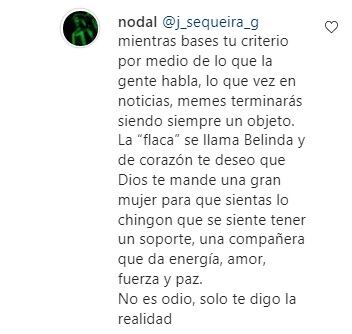 Christian Nodal defiende a Belinda