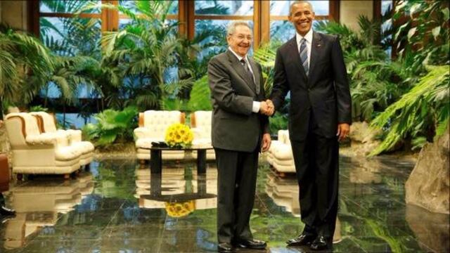 Barack Obama y Raúl Castro en Cuba