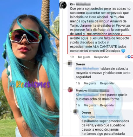 Mujer se disculpa por Karol G