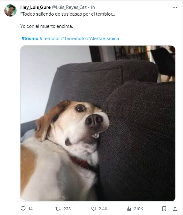 Memes por el sismo de hoy 7 de diciembre