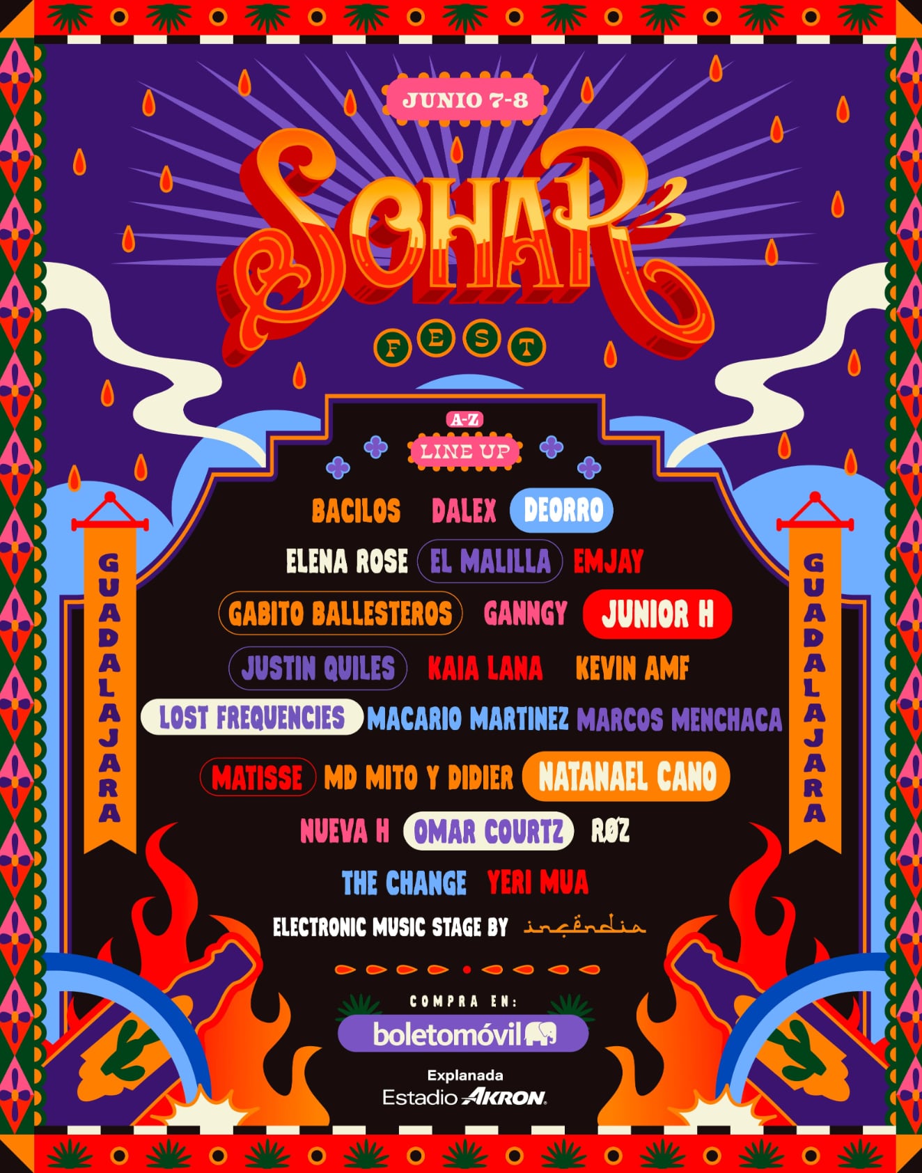 Lineup de artistas para Sohar Fest 2025