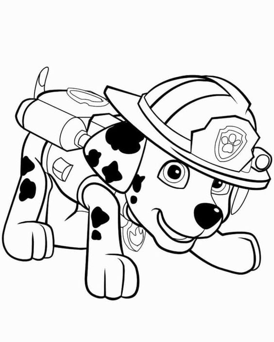 Dibujos de Marshall de Paw Patrol con temática de del Día del Niño