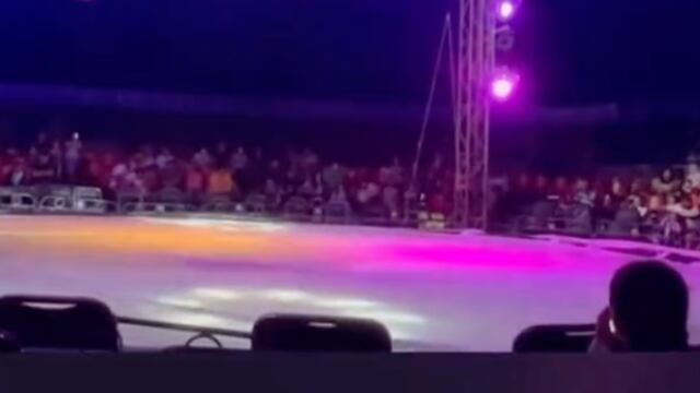 Video: trapecista sufre accidente en Tampico.