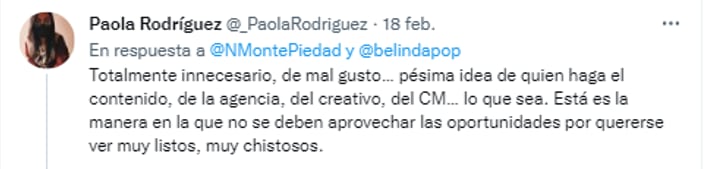 Respuesta a Nacional Monte de Piedad