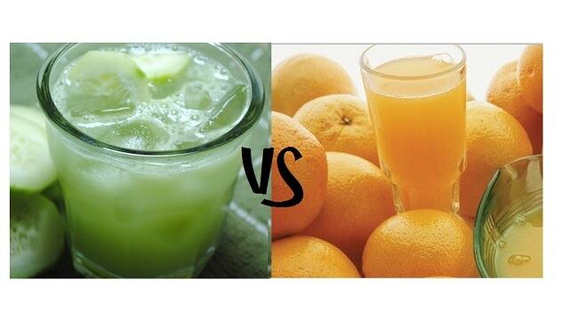 ¿Pepino Vs Naranja? ¿Cuál es más saludable?