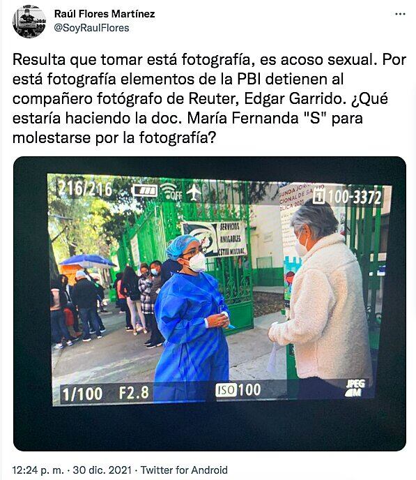 Tuit sobre el fotógrafo Edgar Garrido
