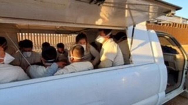 Migrantes detenidos en Yuma