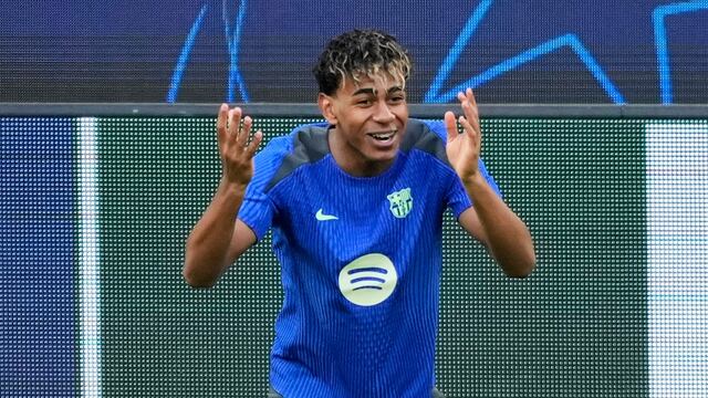 Lamine Yamal previo al Borussia Dortmund vs FC Barcelona.