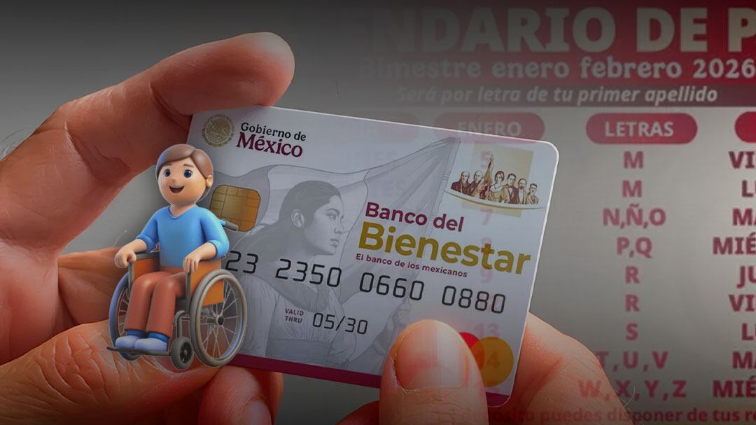 Calendario Pensión Bienestar de las Personas con Discapacidad: registro por letra