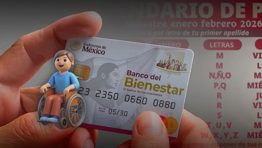 Calendario Pensión Bienestar de las Personas con Discapacidad: registro por letra