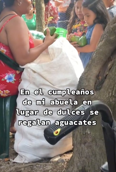 Regalan aguacates en fiesta y les dicen familia de 'ricos'