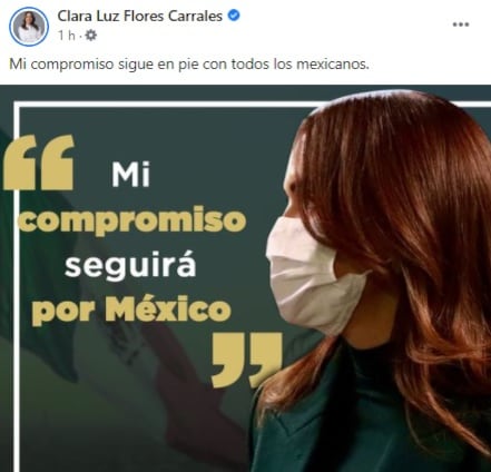 Clara Luz Flores acepta derrota