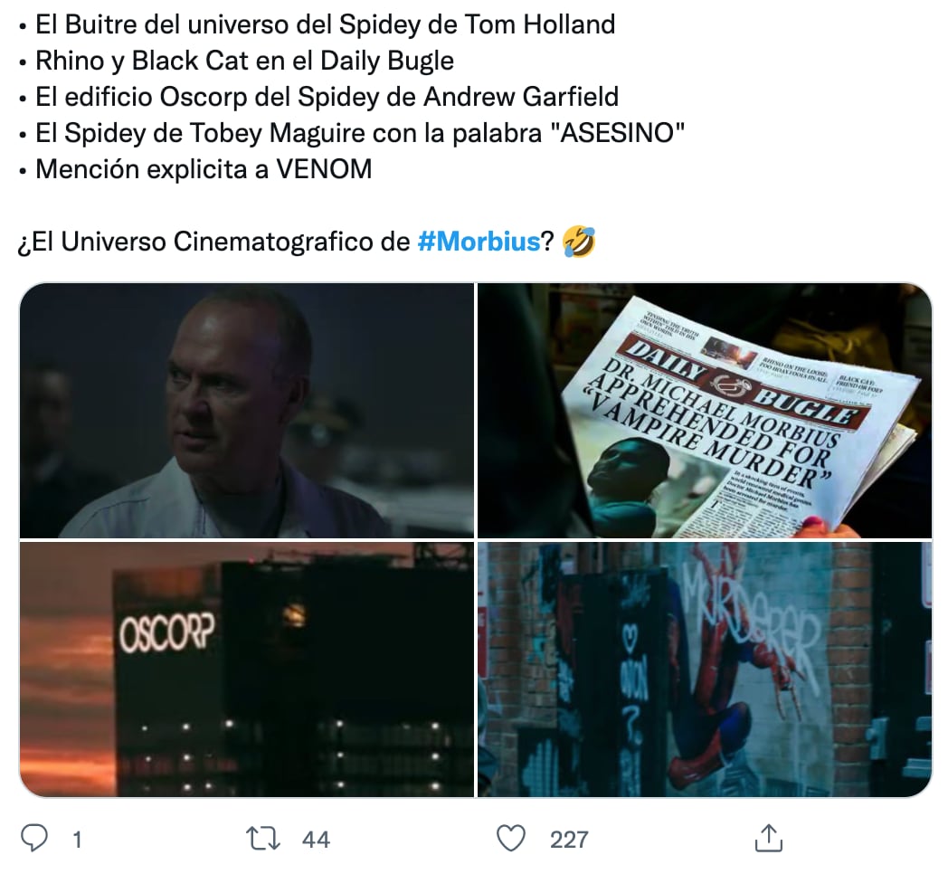 Referencias de Spider-Man en el tráiler de 'Morbius'