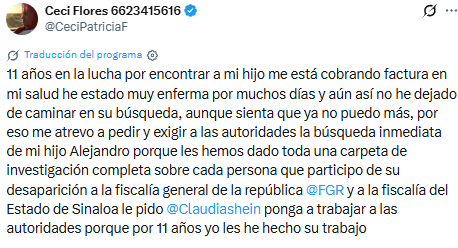 Ceci Flores revela deterioro de salud