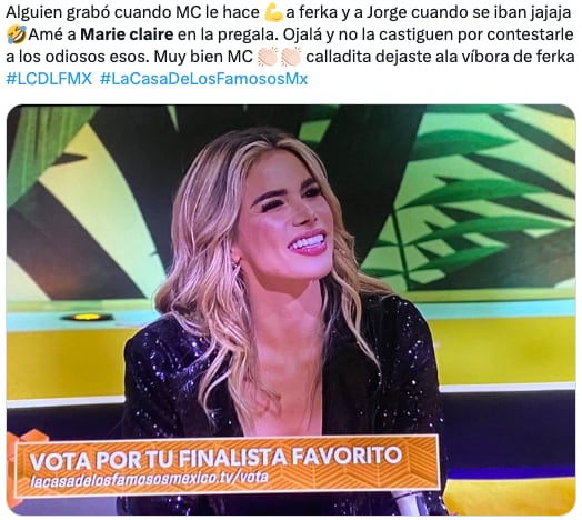 Los memes aman a Marie Claire Harp tras su pelea con Ferka en la pre gala de La Casa de los Famosos