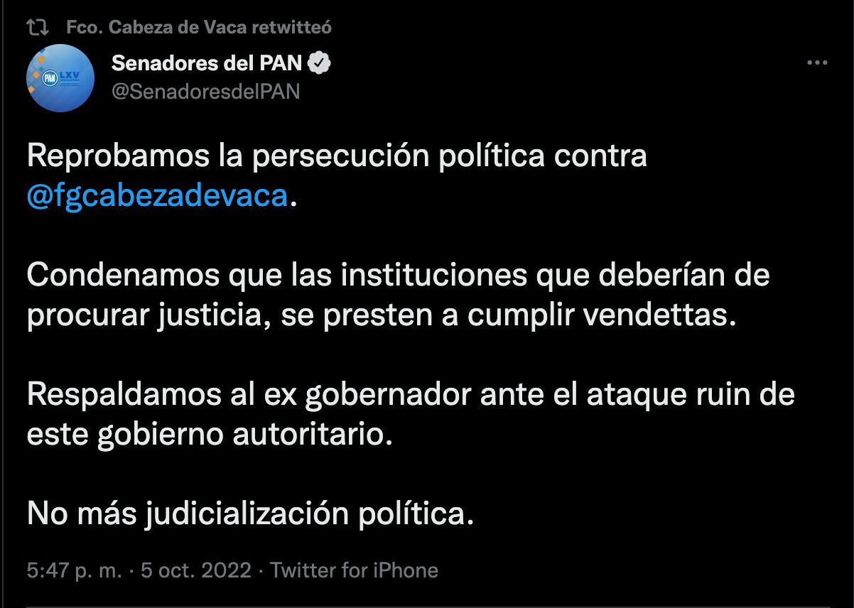 Francisco García Cabeza de Vaca acusa persecución política: “al gobierno le urgen distractores”