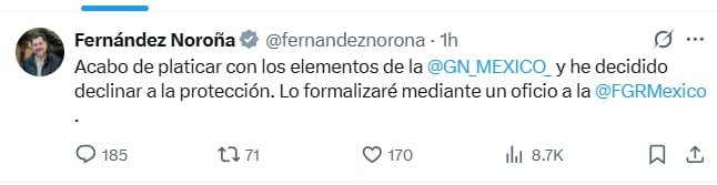 Noroña y Alito Moreno se enfrentan