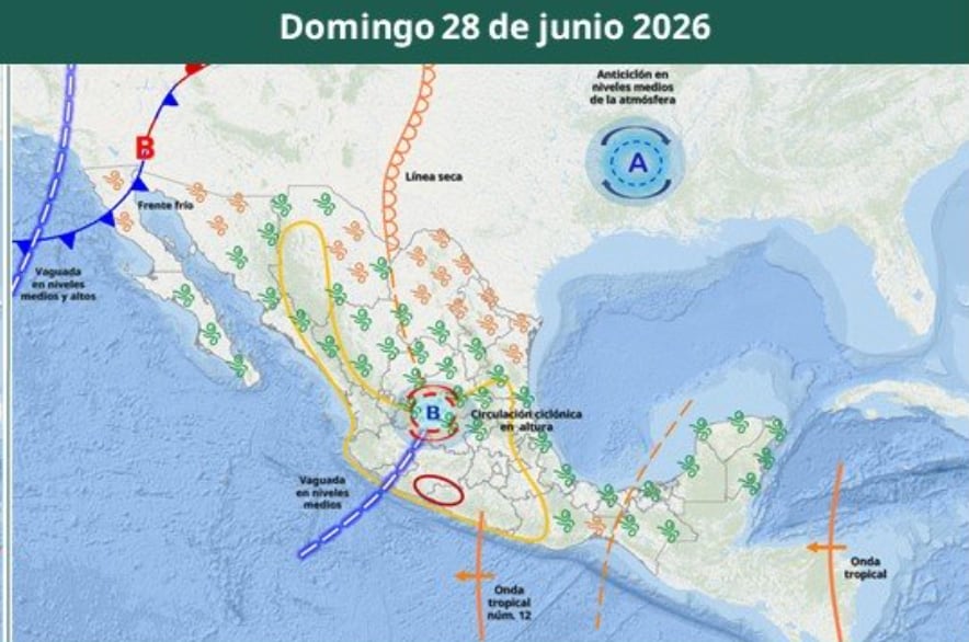 3 estados de México tendrán lluvias intensas este domingo