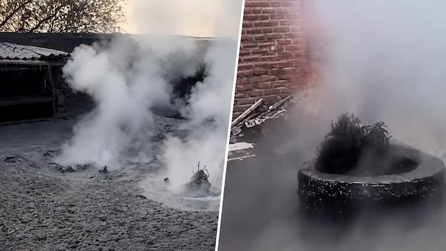 Dos nuevos géiseres brotan en casas de El Salitre, Michoacán
