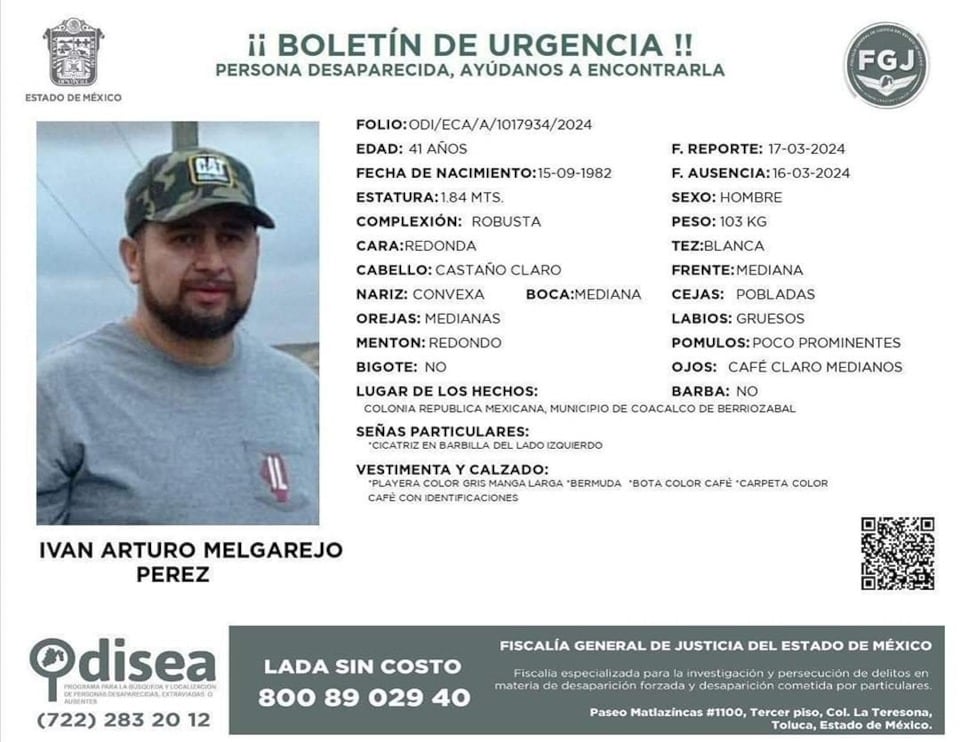 Ficha de búsqueda de Iván Arroyo Melgarejo