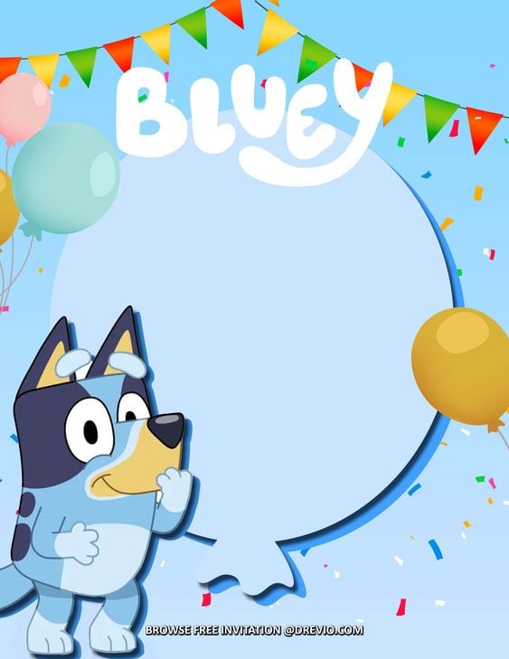 Tarjetas de Bluey para graduación