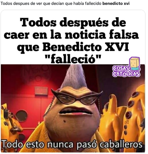 Memes de Benedicto XVI sobre su supuesta muerte