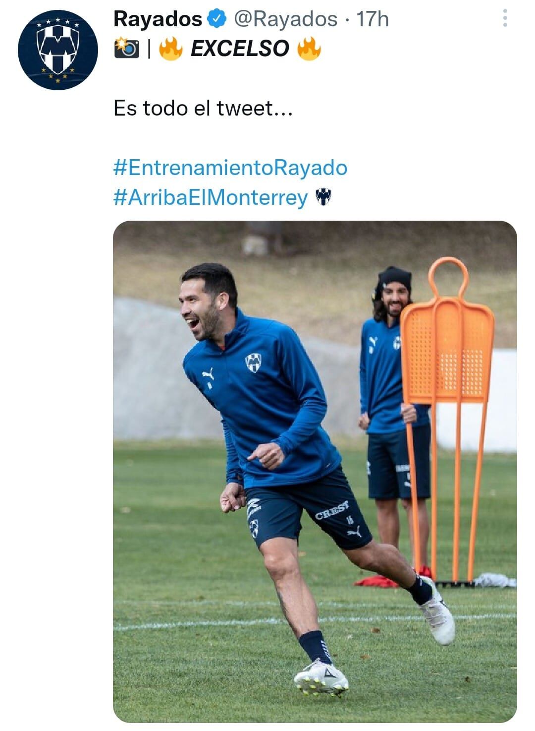 El futbolista entrena al parejo con el CF Monterrey de cara al Mundial de Clubes