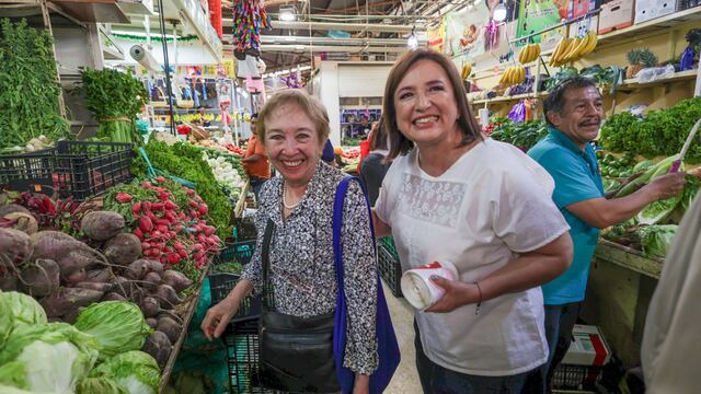 Xóchitl Gálvez fue al mercado antes del Segundo Debate