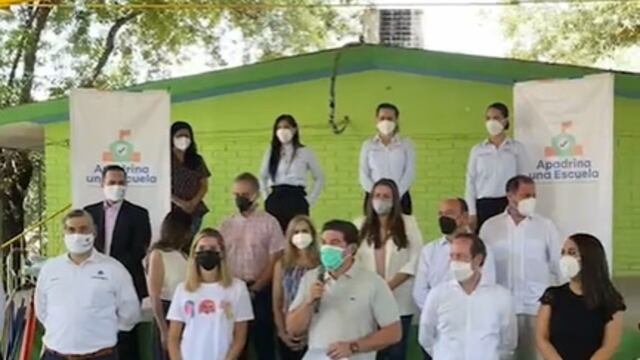 Samuel García y Mariana Rodríguez encabezan arranque de programa "Apadrina una Escuela"