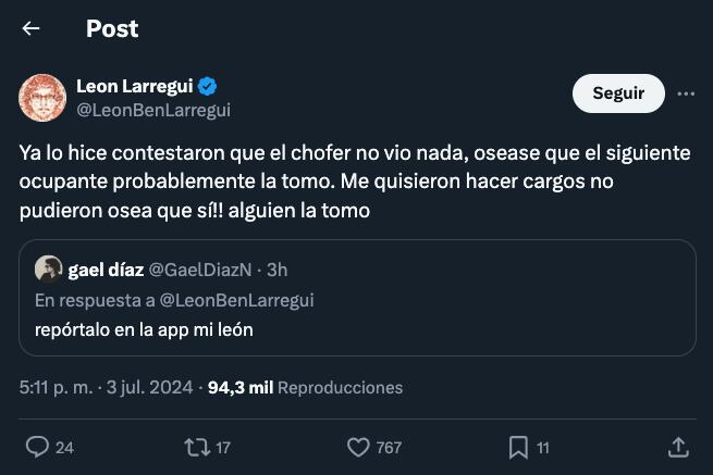 Trataron hacer uso de las tarjetas de León Larregui