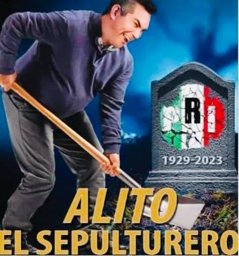 Meme de la reelección de Alejandro Moreno en el PRI