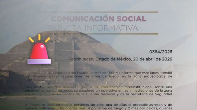 Seguridad del Edomex confirma 6 heridos tras balacera en Teotihuacán