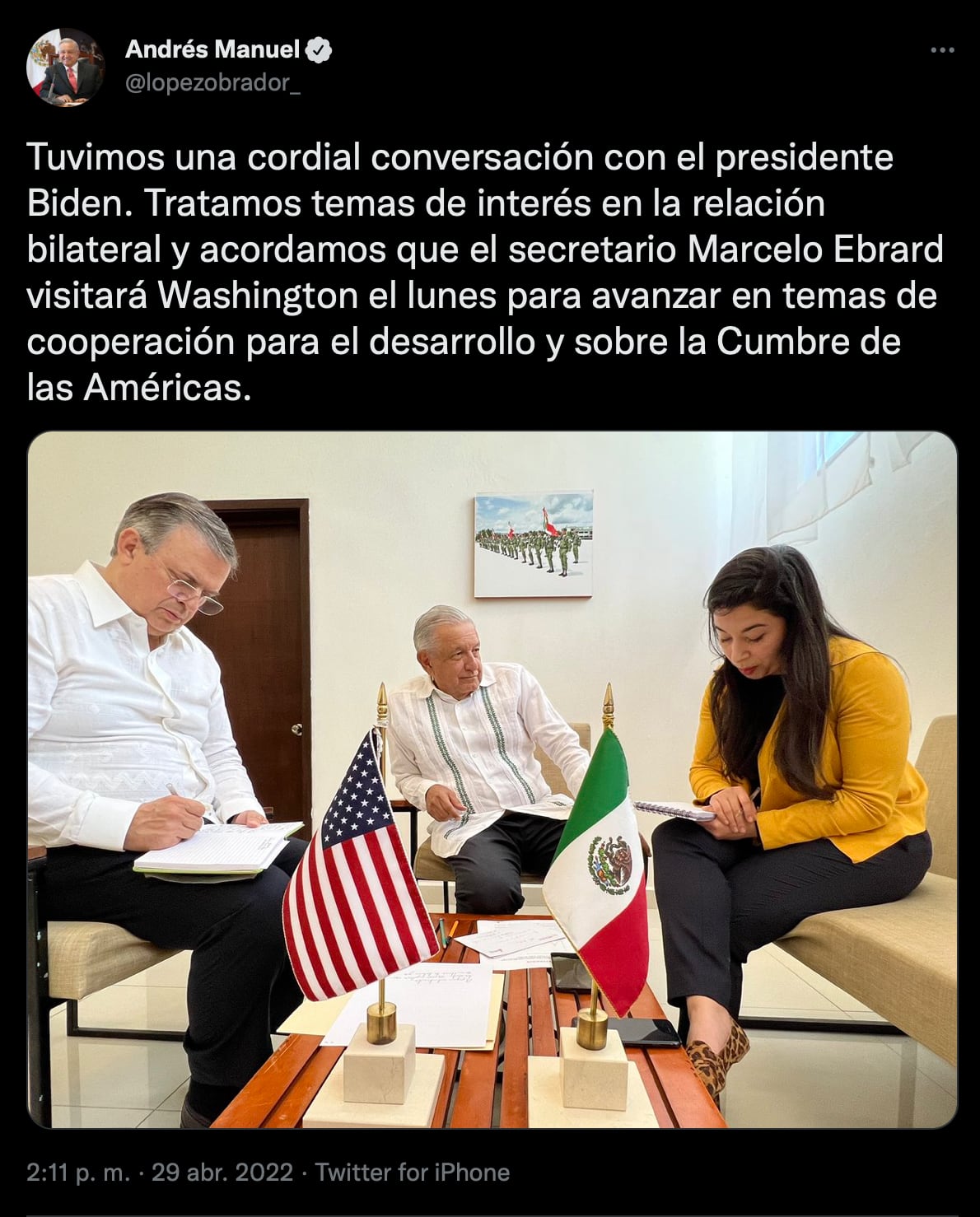 AMLO y Joe Biden sostienen conversación sobre migración
