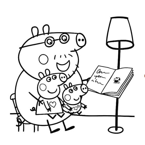 Dibujos de George Pig de vacaciones para colorear