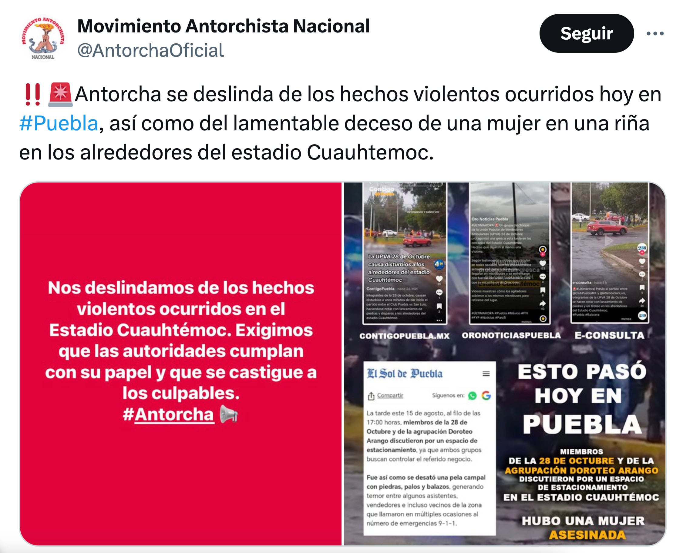 Balacera en Estadio Cuauhtémoc