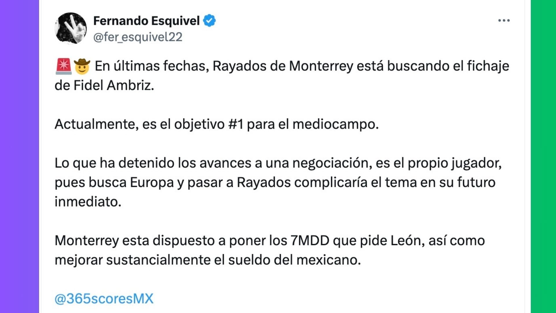Fidel Ambriz, en el radar de Rayados de Monterrey.