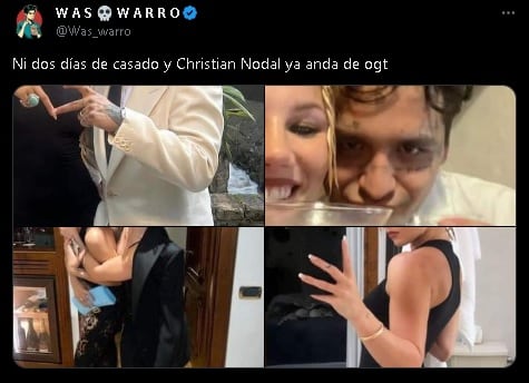 Usuarios ven otras intenciones de Mónica Corgan con Christian Nodal.